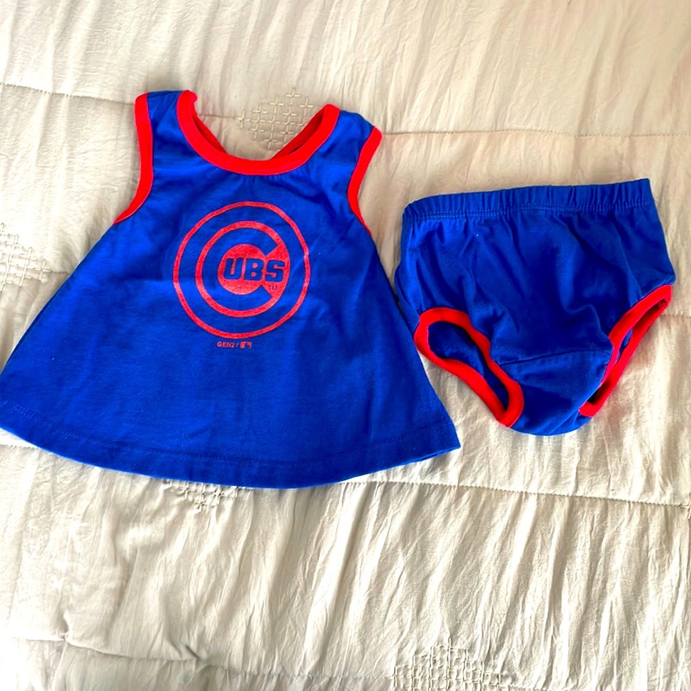 0-3mo Chicago cubs two piece outfit